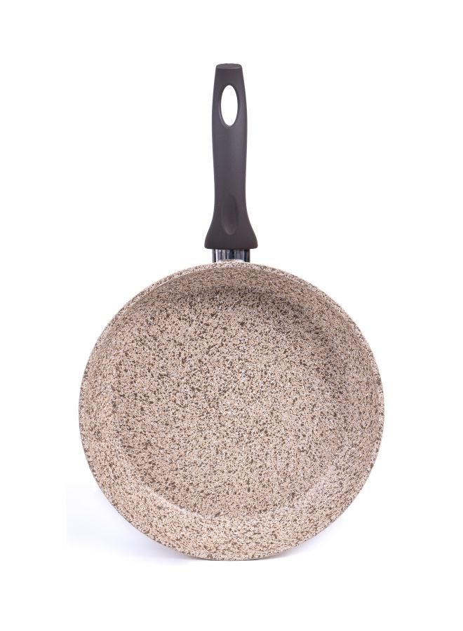 FALEZ - 3-Piece Frying Pan Set Cream/Brown Small Frying Pan 24, Medium Frying Pan 26, Large Frying Pan 28cm - Image 1