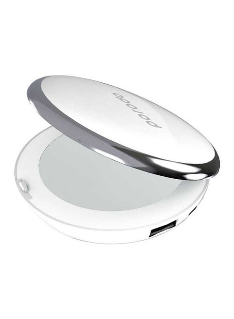 باور بانك بشكل مرآة 4000.0 mAh أبيض/رمادي