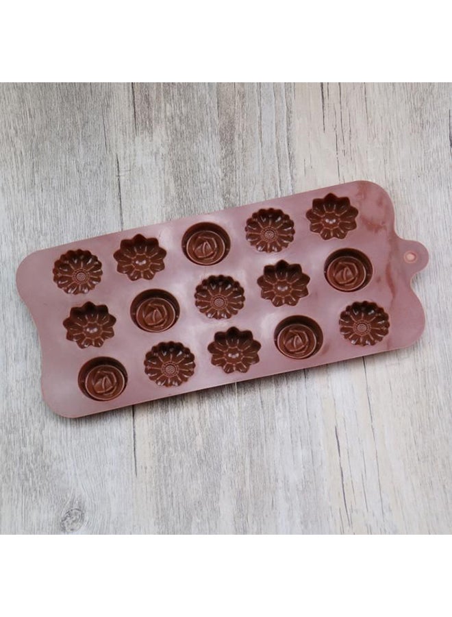 Fifteen Silicon Flowers Shaped Cake Moulds Brown 20 X 10cm  - Image 2
