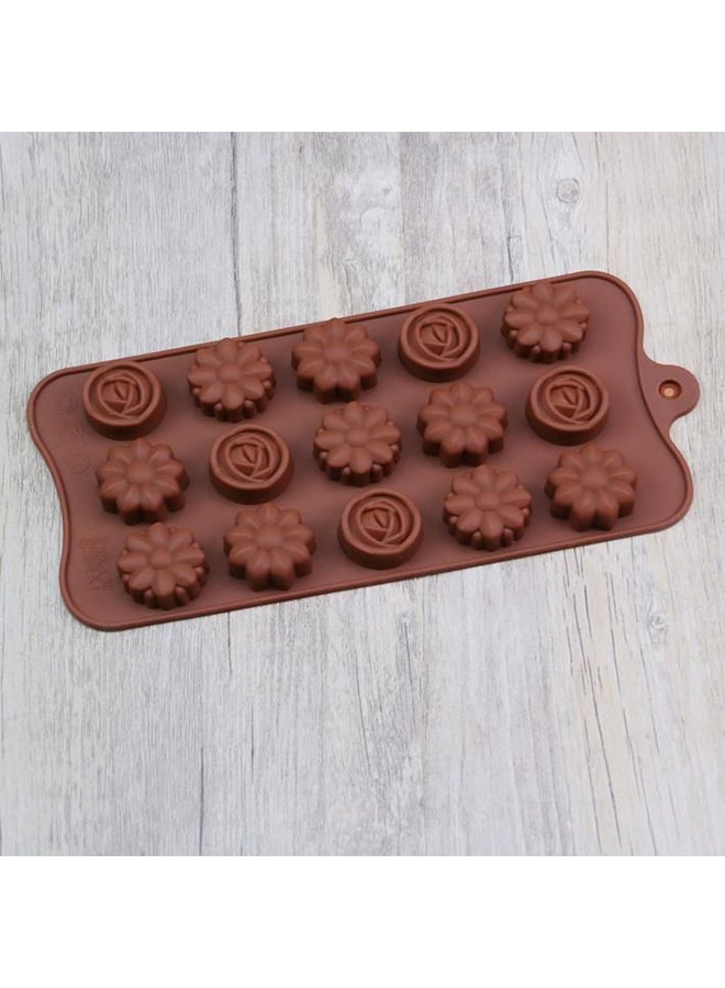 Fifteen Silicon Flowers Shaped Cake Moulds Brown 20 X 10cm  - Image 4