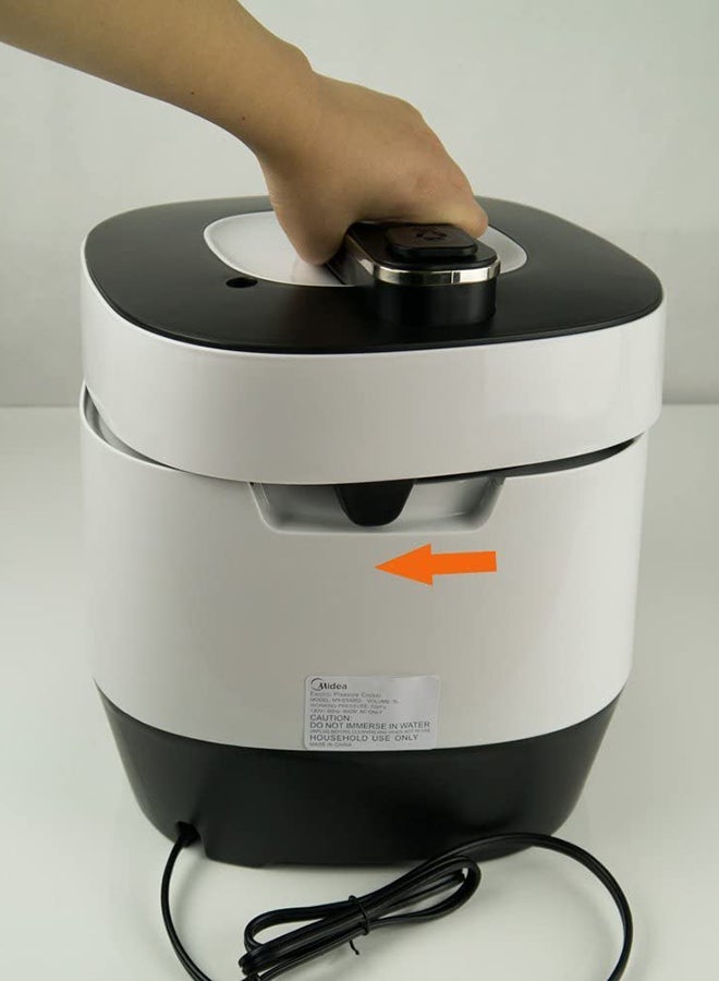 مديا وعاء طهي بالضغط الكهربائي بقوة 1000 وات سعة 6 لتر 6 L 1000 W MYSS6062 أبيض/ أسود - Image 2