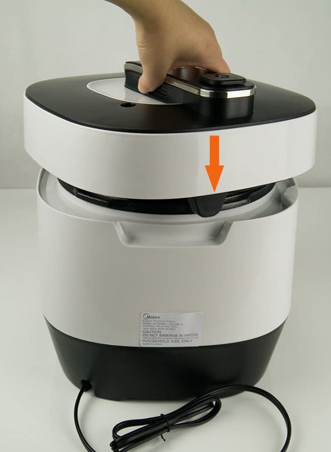 مديا وعاء طهي بالضغط الكهربائي بقوة 1000 وات سعة 6 لتر 6 L 1000 W MYSS6062 أبيض/ أسود - Image 3