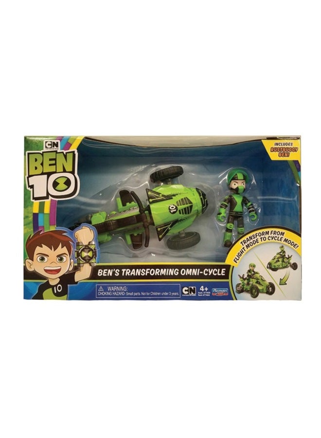 BEN 10 - Ben Action Figure And Transforming Omni Cycle Toy Set - Image 1
