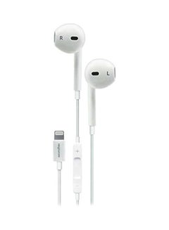 Soundtech Stereo Earphones With Lightning Connector White