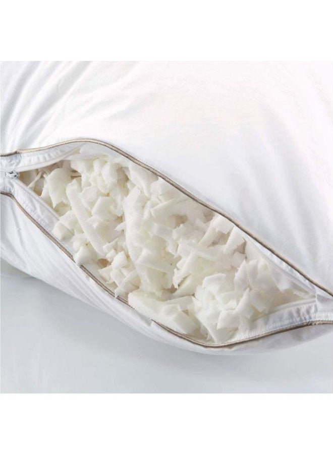 Brookstone - Biosense Luxe Down Bed Pillow cotton White Queen - Image 1