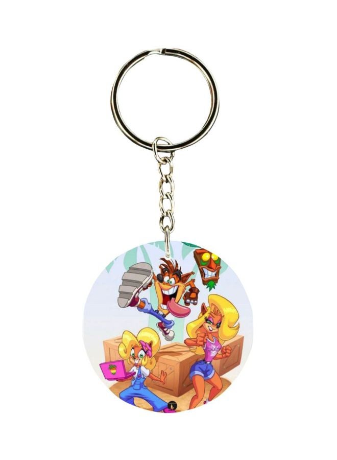 BP Video Game Crash Printed Plastic Keychain