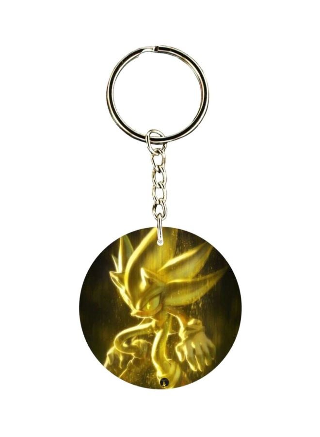 BP Double Sided Sonic Printed Plastic Keychain