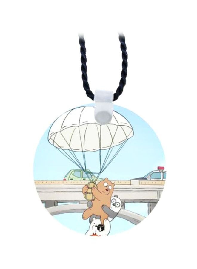BP We Bare Bear Printed Wooden Car Mirror Pendant 