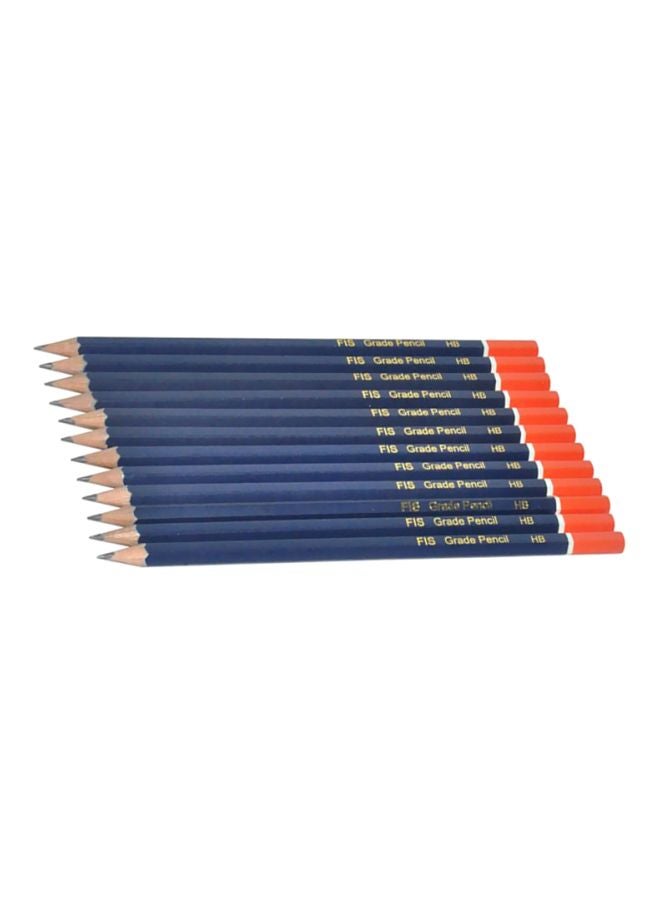 FIS 12-Piece HB Grade Pencil Set Blue/Red - Image 1