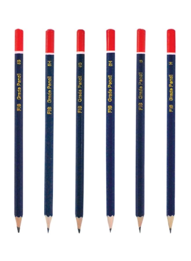 FIS 12-Piece HB Grade Pencil Set Blue/Red - Image 3