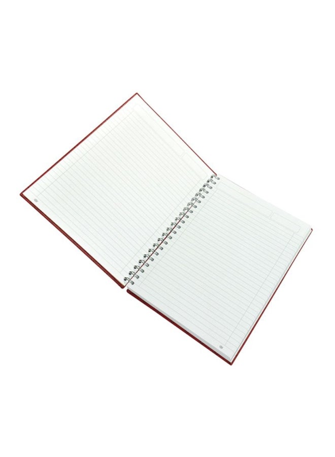 إف اي أس  دفتر جامعي لثلاث مواد بسلك بغطاء مزخرف أحمر - Image 2