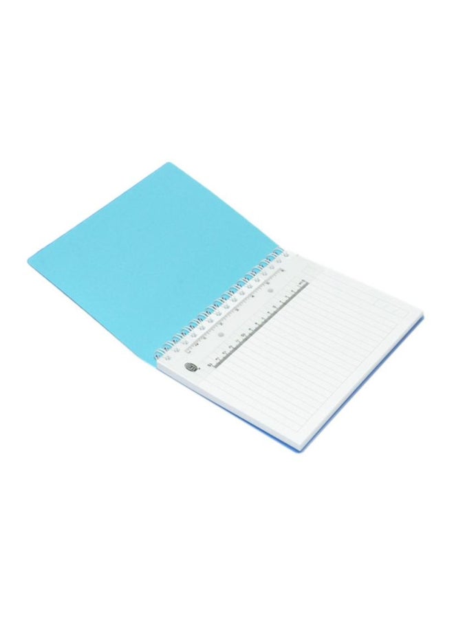 PP Softcover Micro Perforated Ruled Notebook With Scale Blue