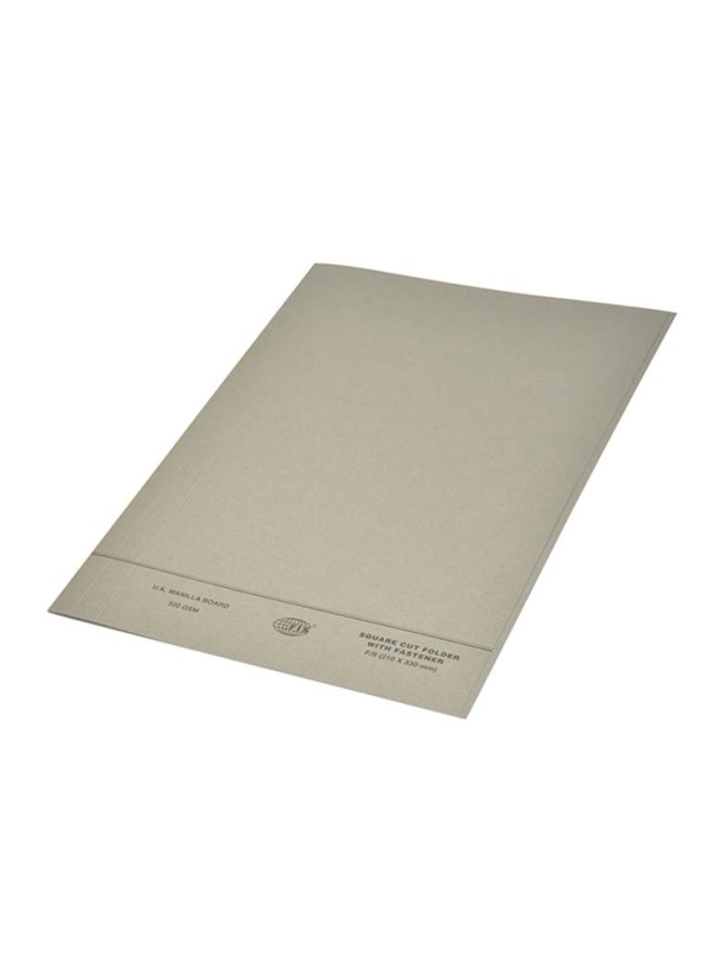 FIS 50-Piece Square Cut Folders With Fastener Set Grey - Image 1