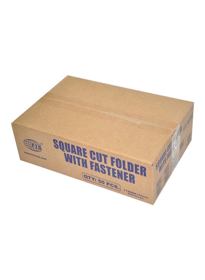 FIS 50-Piece Square Cut Folders With Fastener Set Grey - Image 4