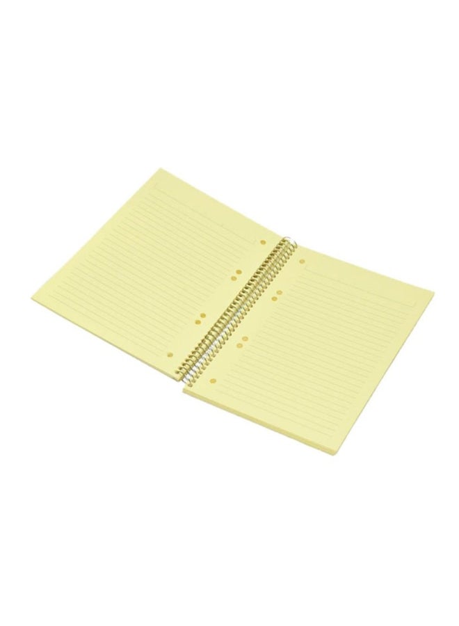 FIS B5 Spiral Hard Cover Micro Perforated Ruled Notebook Yellow - Image 2