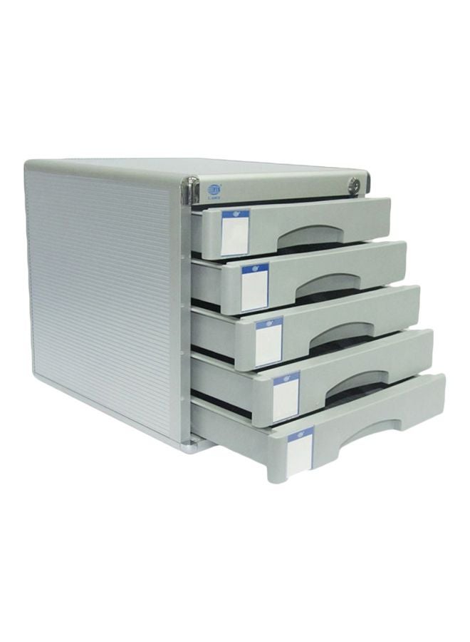 إف اي أس  خزانة ملفات بـ5 أدراج ومفتاح رمادي - Image 1