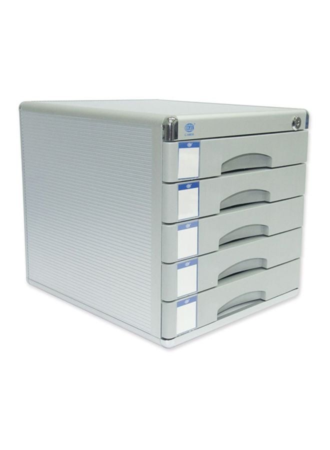 إف اي أس  خزانة ملفات بـ5 أدراج ومفتاح رمادي - Image 2