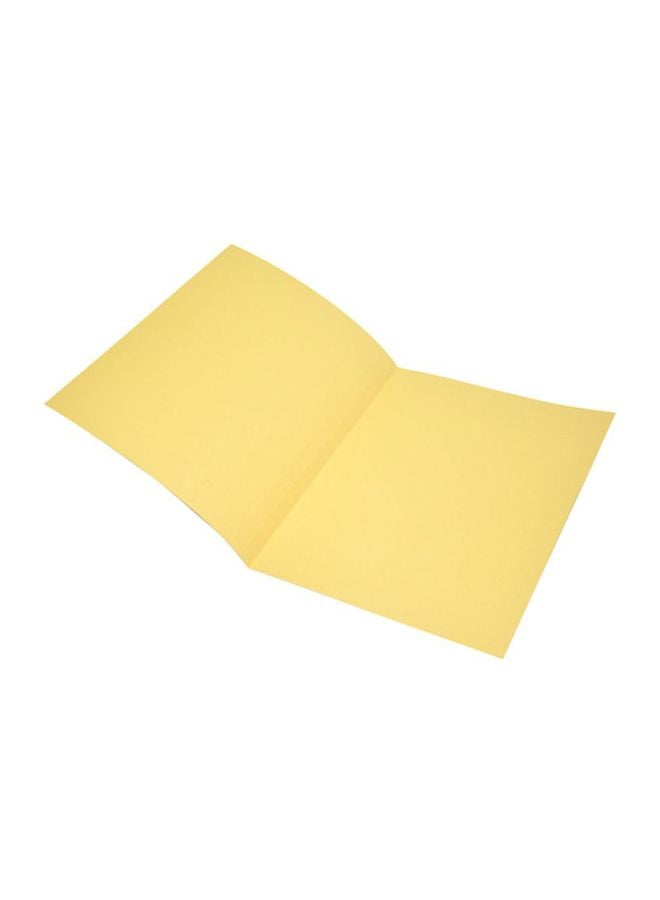 FIS 100-Piece Square Cut Folders Without Fastener Set Yellow - Image 2