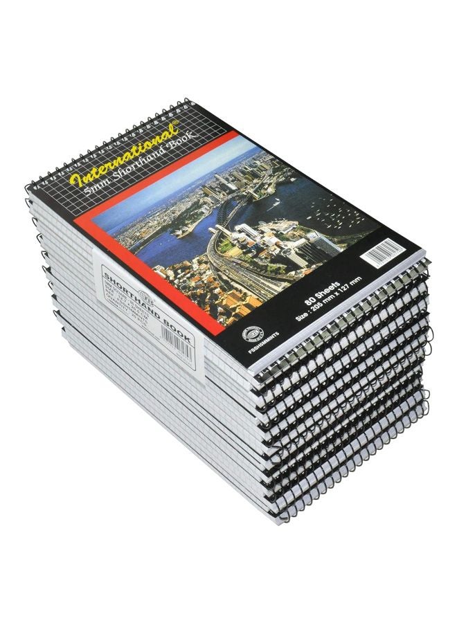 إف اي أس  طقم دفاتر ملاحظات لكتابة الاختصارات من 20 قطعة أسود/ أبيض - Image 1