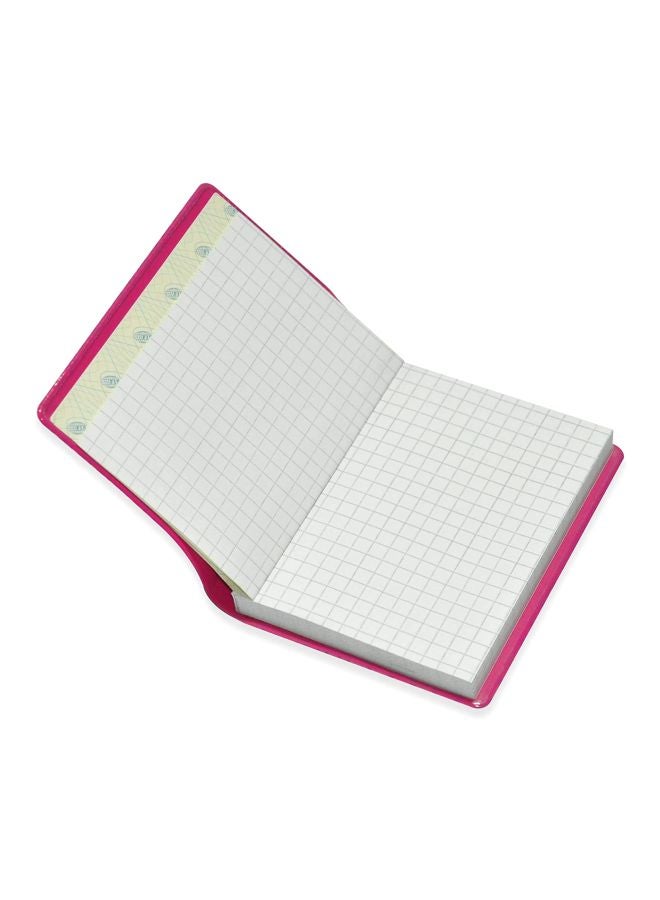 FIS A7 PVC Square Lines Notebook, 100 Pages Pink/Black - Image 2