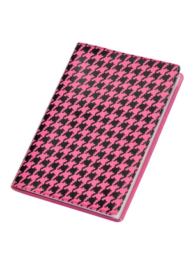 FIS A7 PVC Square Lines Notebook, 100 Pages Pink/Black - Image 1