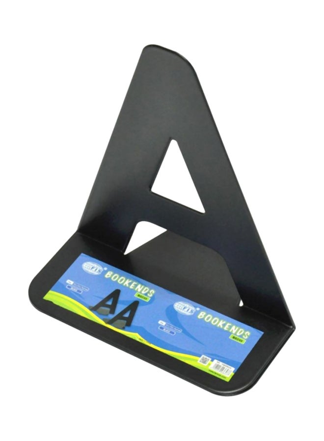 إف اي أس  طقم مسند كتب معدني على شكل حرف A مكون من قطعتين أسود