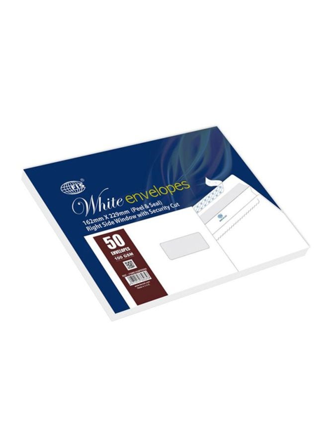 FIS 50-Piece Inner Print Peel And Seal Envelope Set Clear - Image 3