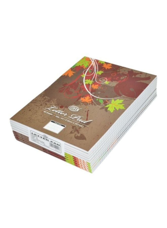 FIS 10-Piece Writing Pad Brown/Green/Red  - Image 1
