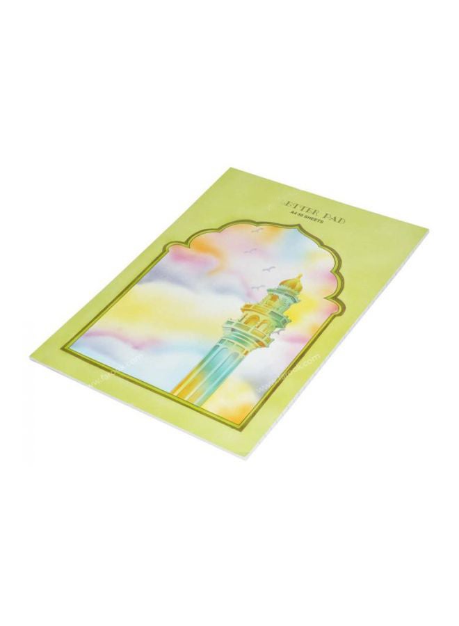 FIS 12-Piece A4 International Writing Pads Set Green/Pink/Yellow - Image 2