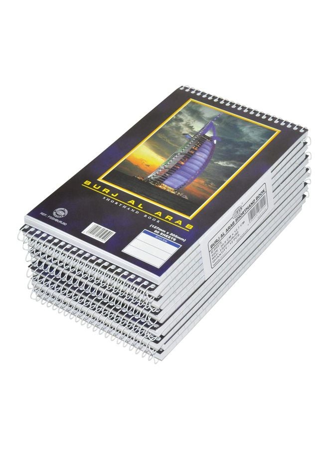 إف اي أس  مجموعة دفاتر ملاحظات بطبعة برج العرب للكتابة الاختزالية، من 12 قطعة أسود/ أصفر/ أزرق - Image 1