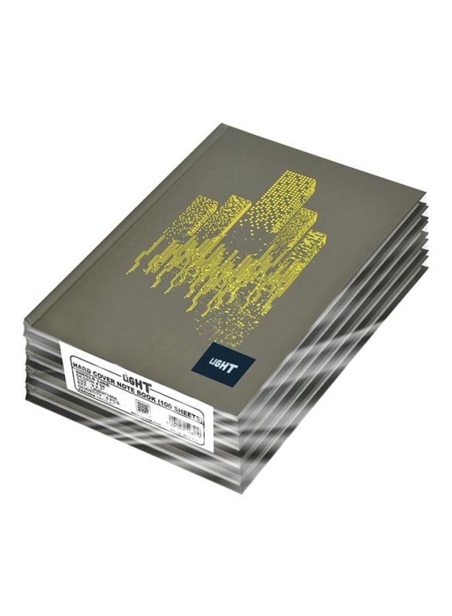 FIS 5-Piece Hard Cover Notebook Set Grey/Green - Image 1