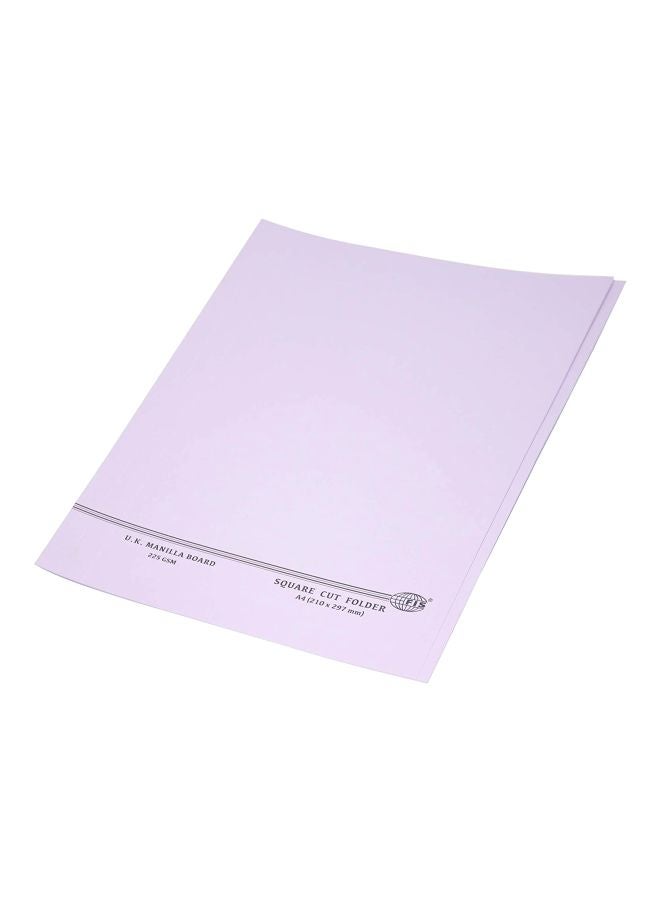 FIS 100-Piece Square Cut Folders Without Fastener Set Purple/Black - Image 1