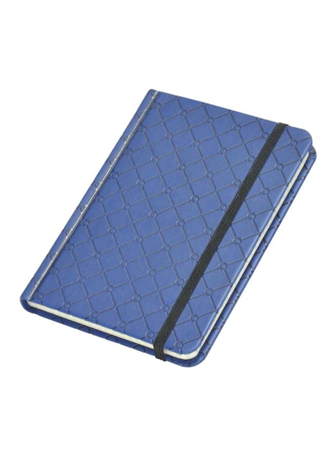 FIS - A6 Italian PU Cover Notebook With Elastic Band Blue - Image 1
