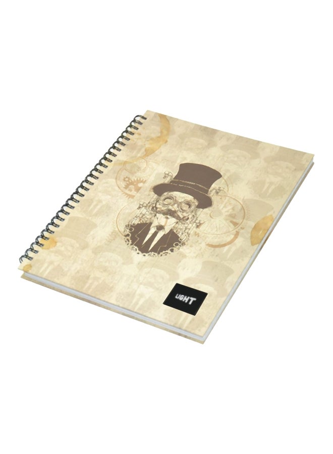 FIS 5-Piece Light Spiral Hard Cover Notebook Set Beige/Grey/White - Image 2