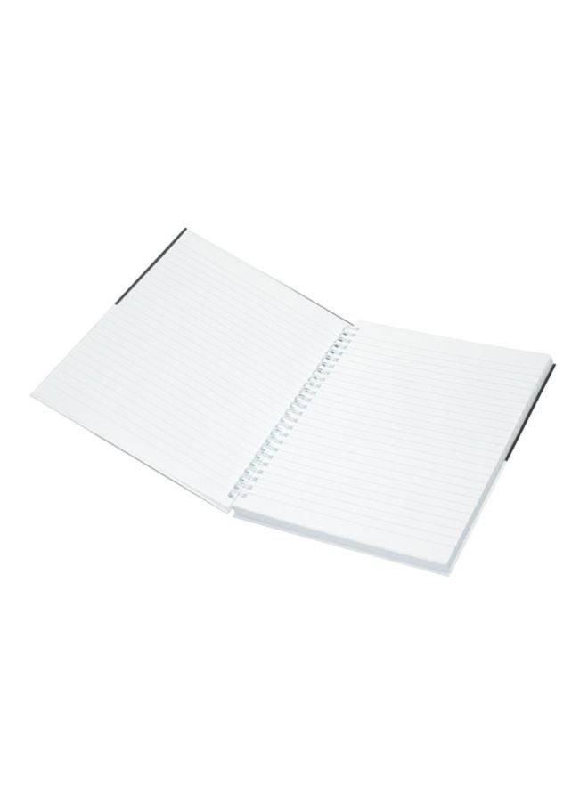إف اي أس  طقم دفتر ملاحظات لايت بسلك قياس A5 مع غطاء صلب من 5 قطع أبيض/ أسود - Image 2