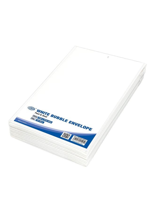 FIS 12-Piece Peel And Seal Bubble Envelope Set White - Image 1