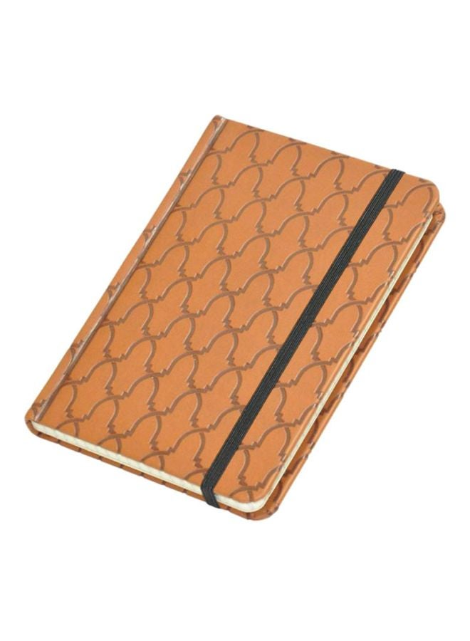 FIS A6 PU Cover Notebook With Elastic Band Brown - Image 1