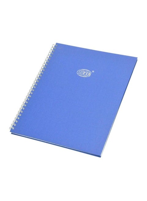 2-Quire Spiral Manuscript Book, 96 Pages Blue