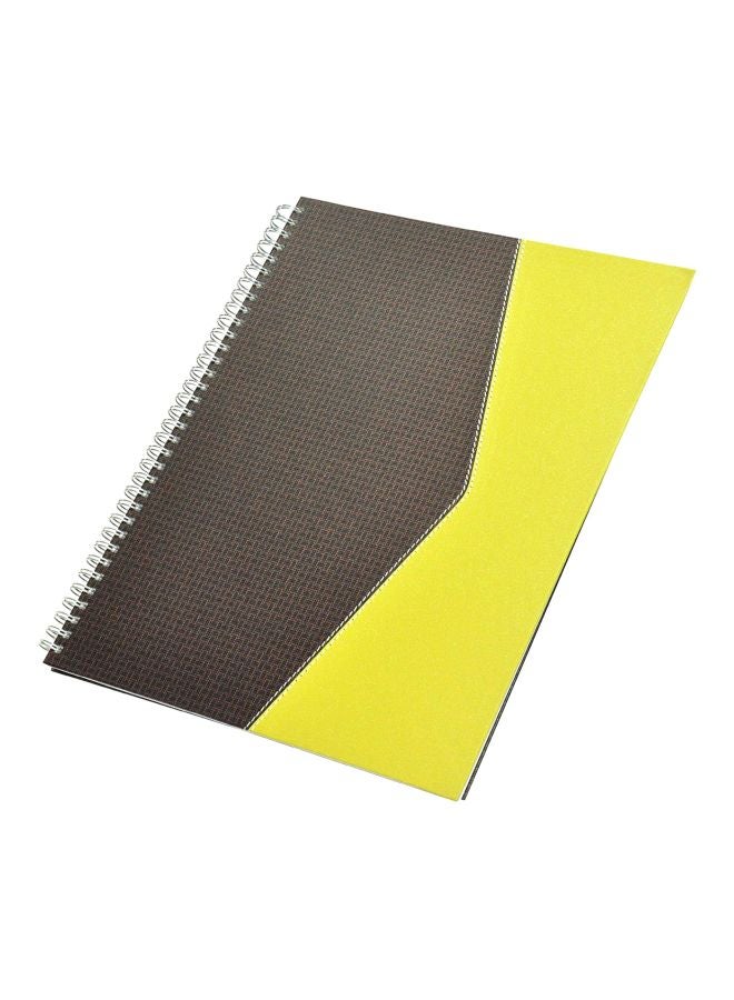 إف اي أس  دفتر ملاحظات بسلك وغلاف صلب مناسب لمادتين بني/ أصفر/ أبيض - Image 3