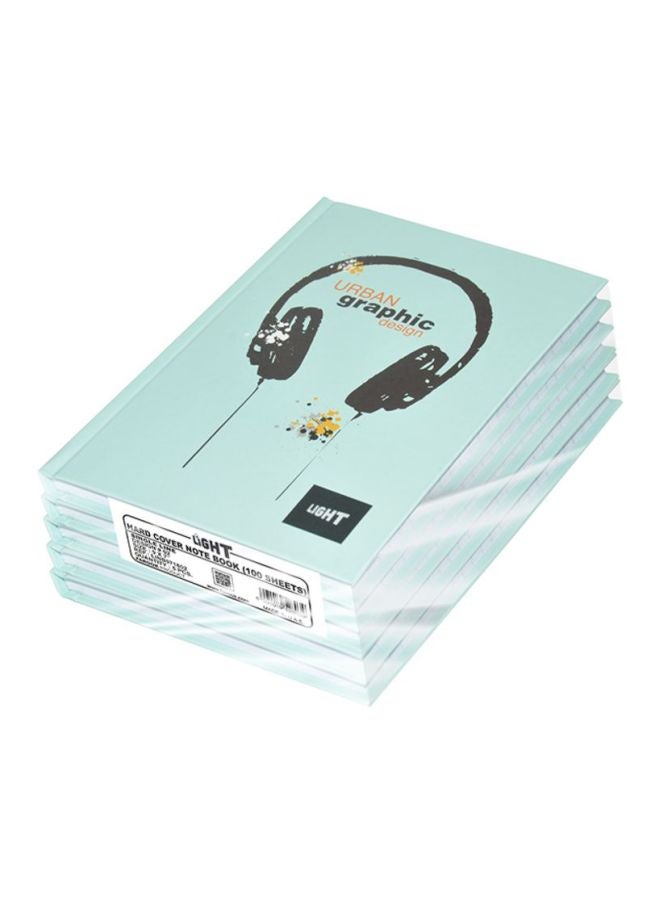 إف اي أس  طقم دفاتر ملاحظات بغلاف مقوّى مكوّن من 5 قطع أسود/أزرق - Image 1