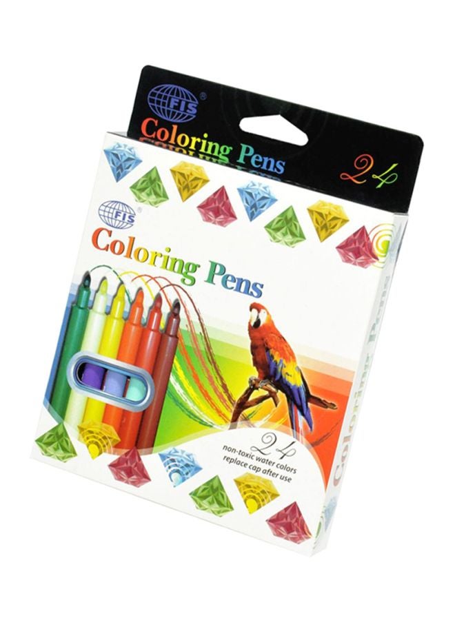 إف اي أس  طقم أقلام تلوين مكوّن من 24 قطعة متعدد الألوان - Image 2
