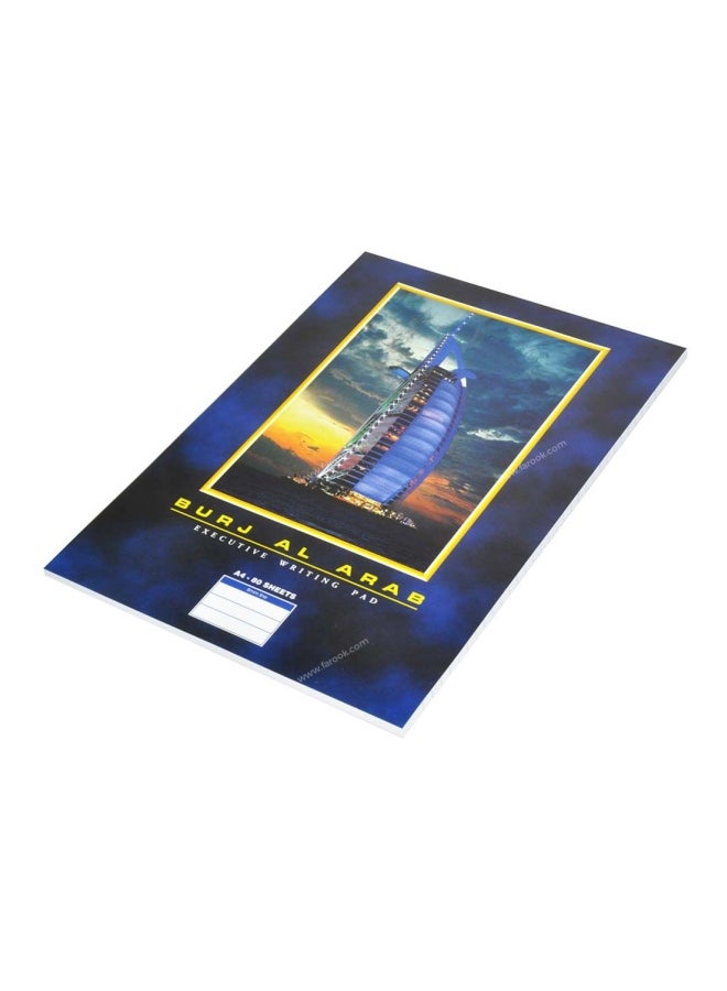 إف اي أس  مجموعة مفكرات للكتابة بطبعة برج العرب مقاس A4، من 10 قطع أزرق/أصفر/أسود - Image 3