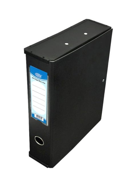 Rigid Box File Folder With Plastic Sides Black