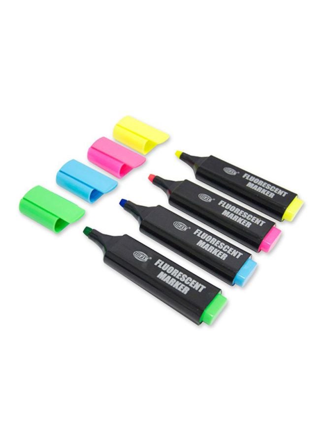 إف اي أس  طقم أقلام ماركر فلوريسنت من 6 قطع أحمر/ أصفر/أخضر - Image 3