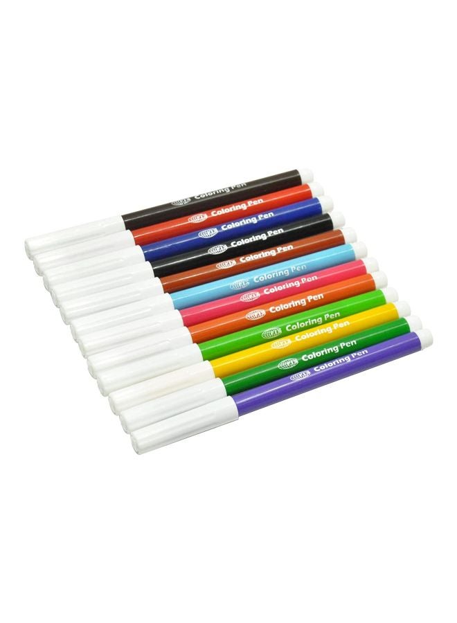 FIS 12-Piece Colouring Pen Set Multicolour - Image 1