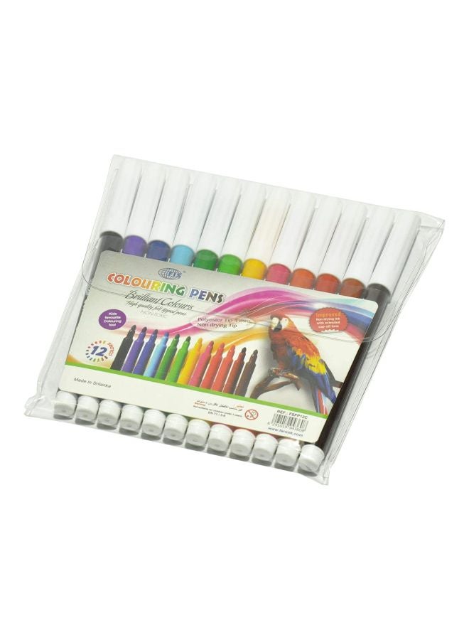 FIS 12-Piece Colouring Pen Set Multicolour - Image 2