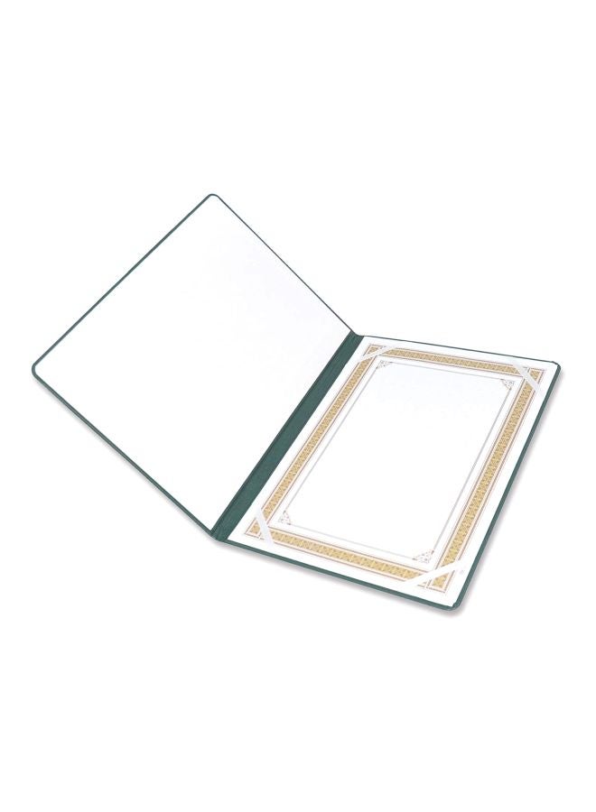 FIS A4 Certificate Folder Green - Image 2