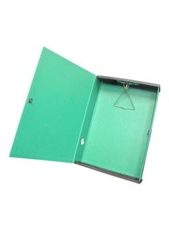 FIS Rigid Box File Folder With Plastic Sides Green/Black  - Image 2