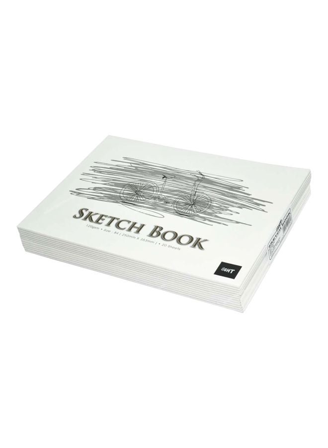 إف اي أس  مجموعة دفاتر رسم من 12 قطعة أبيض/ أسود - Image 1