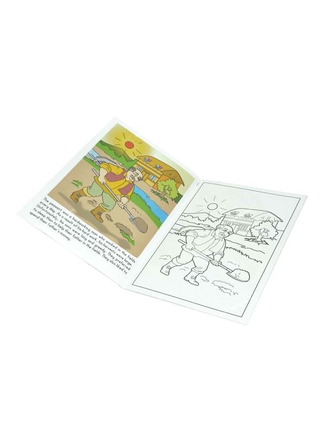 FIS 12-Piece The Peasant And His Sons Coloring Book Set Pink/Yellow/Purple - Image 2